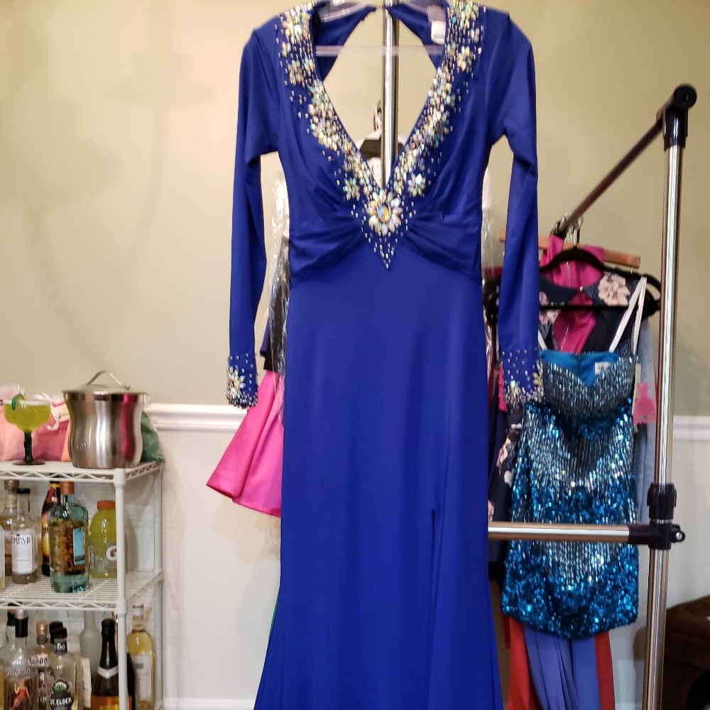 Jovani 6594 Royal Blue Evening Gown